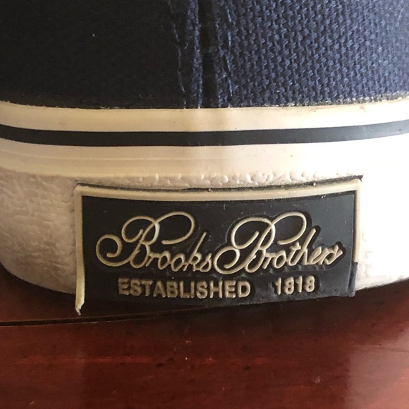Brooks Brothers navy lace up boat shoe sneaker 11 - Picture 5 of 8